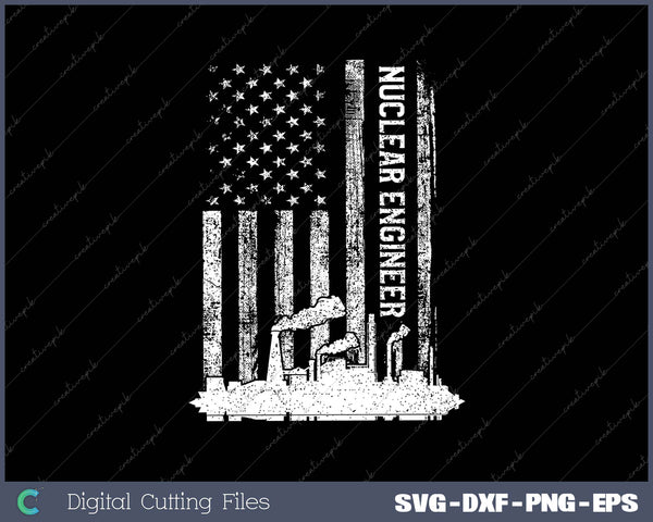 Nuclear Engineer Waste USA Flag Proud Nuclear Engineer