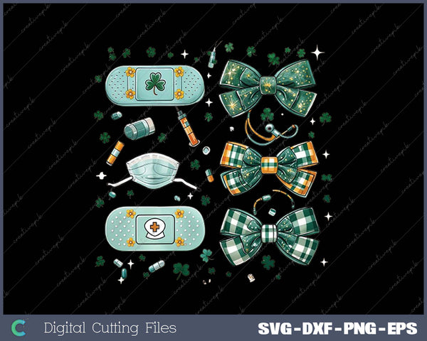 Nurse coquette St Patricks day SVG PNG Cutting Printable Files