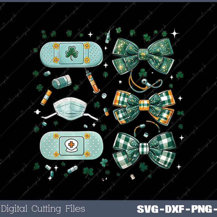 Nurse coquette St Patricks day SVG PNG Cutting Printable Files