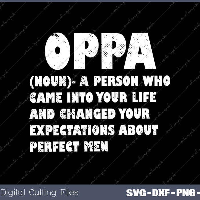 Oppa Definition K-Drama Fan Korea Saranghae Love Hangul