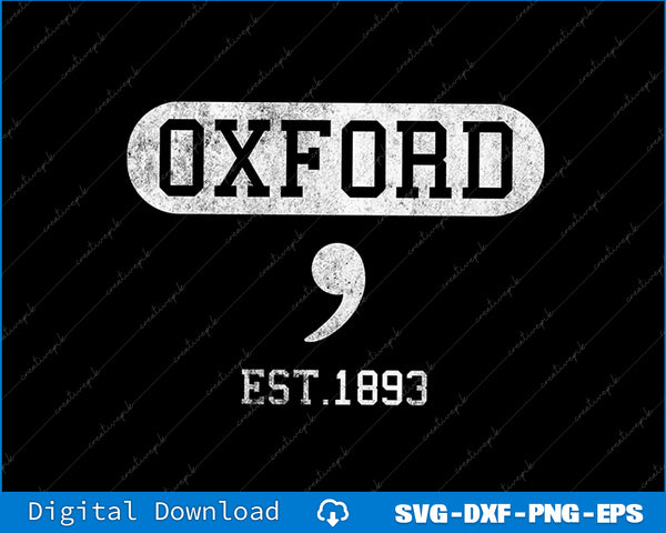 Oxford Comma Funny English Teacher SVG PNG Cutting Printable File