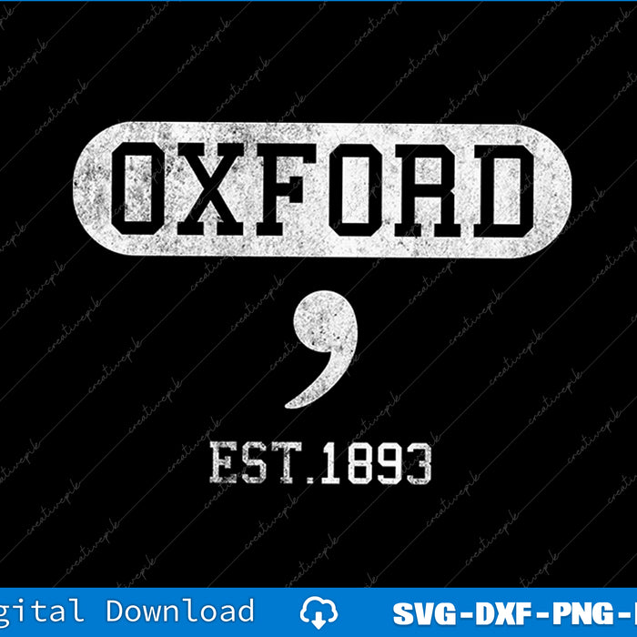 Oxford Comma Funny English Teacher SVG PNG Cutting Printable File