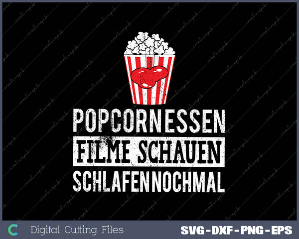 POPCORN ESSEN FILME SCHAUEN SCHLAFEN NOCHMAL