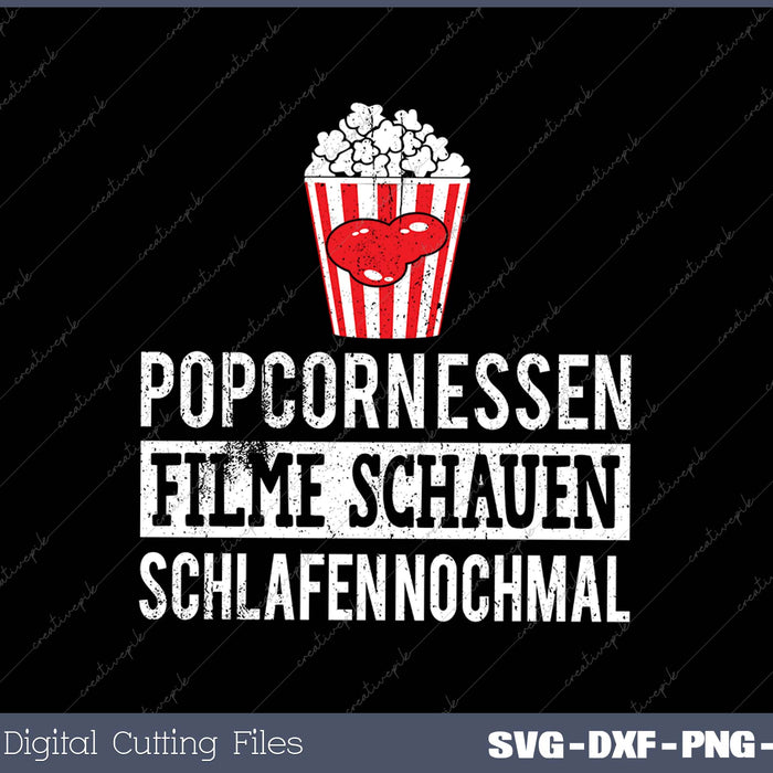 POPCORN ESSEN FILME SCHAUEN SCHLAFEN NOCHMAL