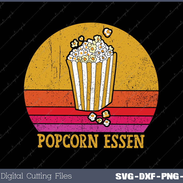 POPCORN ESSEN SVG PNG Cutting Printable Files