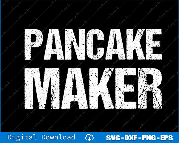 Pancake Maker Funny Breakfast Food SVG PNG Cutting Printable File