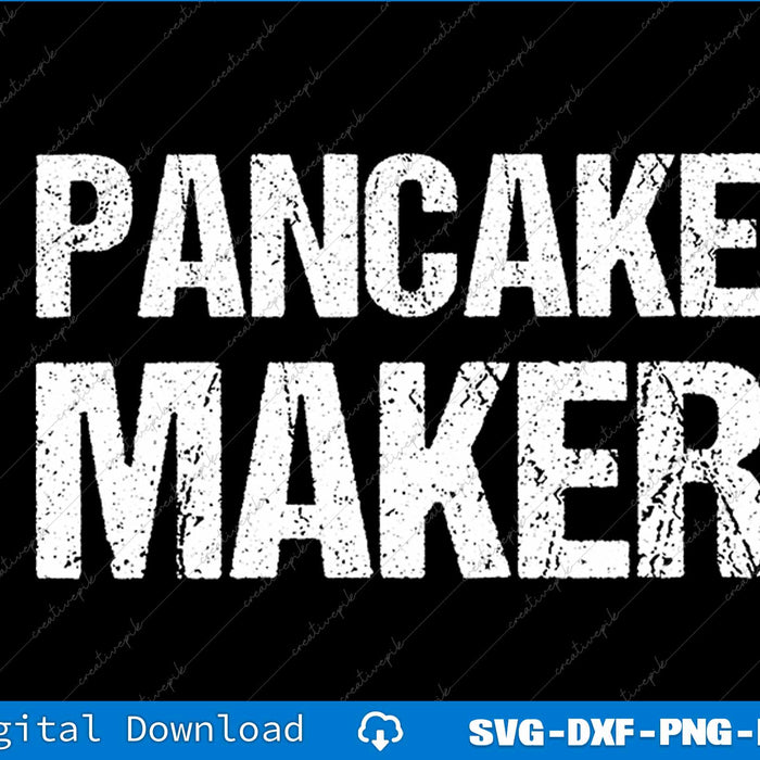Pancake Maker Funny Breakfast Food SVG PNG Cutting Printable File