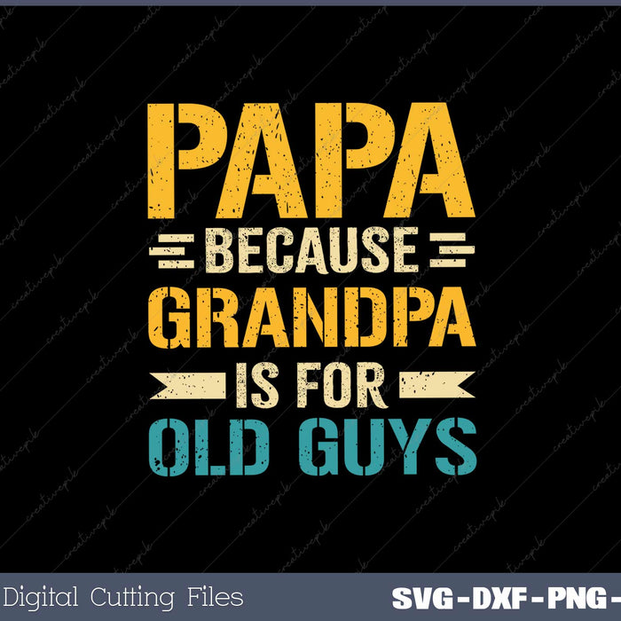 Papa Because Grandpais For Old Guys Vintage Funny Dad Gift