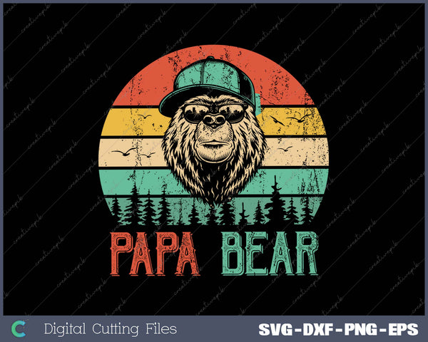 Papa bear Vintage Daddy Wildling Father's Day Dad