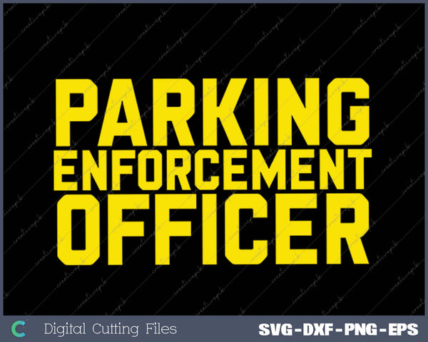 Parking Enforcement Officer Police Uniform PEO Meter Maid SVG PNG Cutting Printable Files