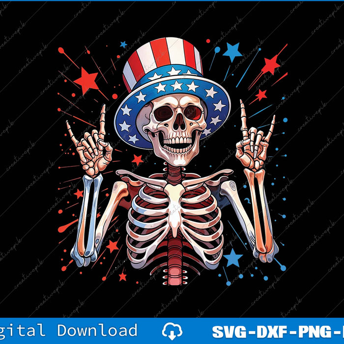 Party In The USA Rock Hand 4th Of July Funny American PNG File