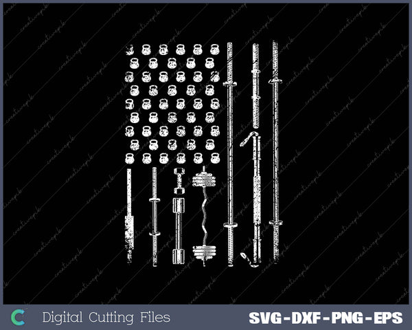 Patriotic American Flag Gym for Weight Lifters