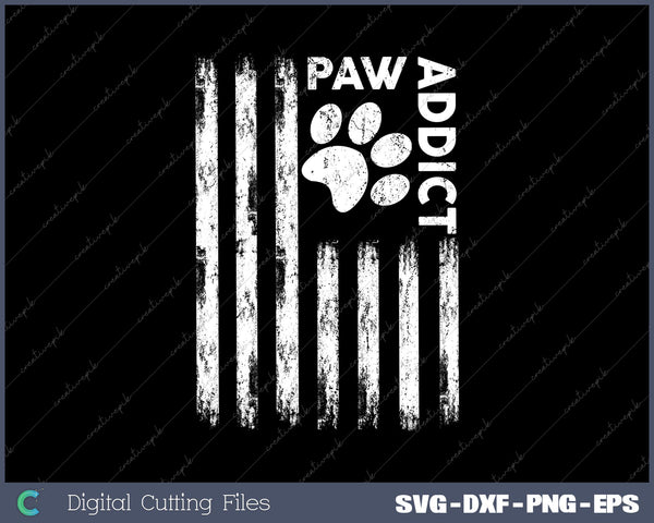 Paw Addict Flag Cat Dog Lovers