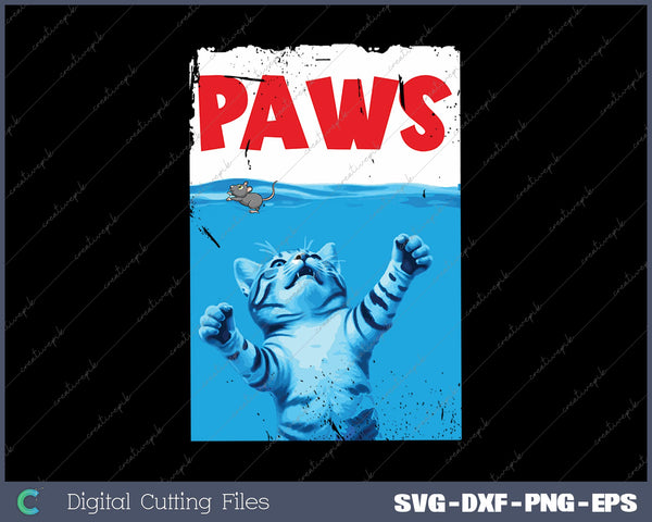 Paws Cat and Mouse Top, Cute Funny Cat Lover Parody