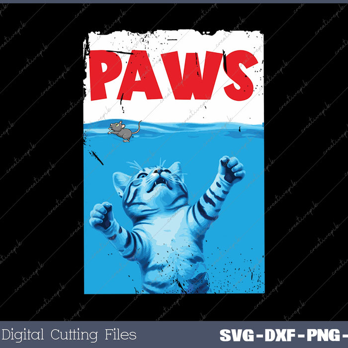 Paws Cat and Mouse Top, Cute Funny Cat Lover Parody