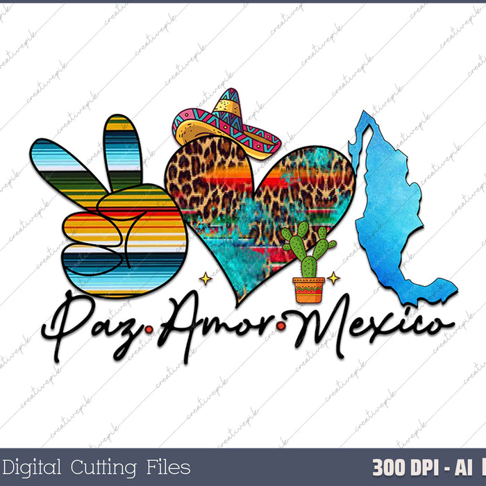 Paz Amor Mexico AI PNG 