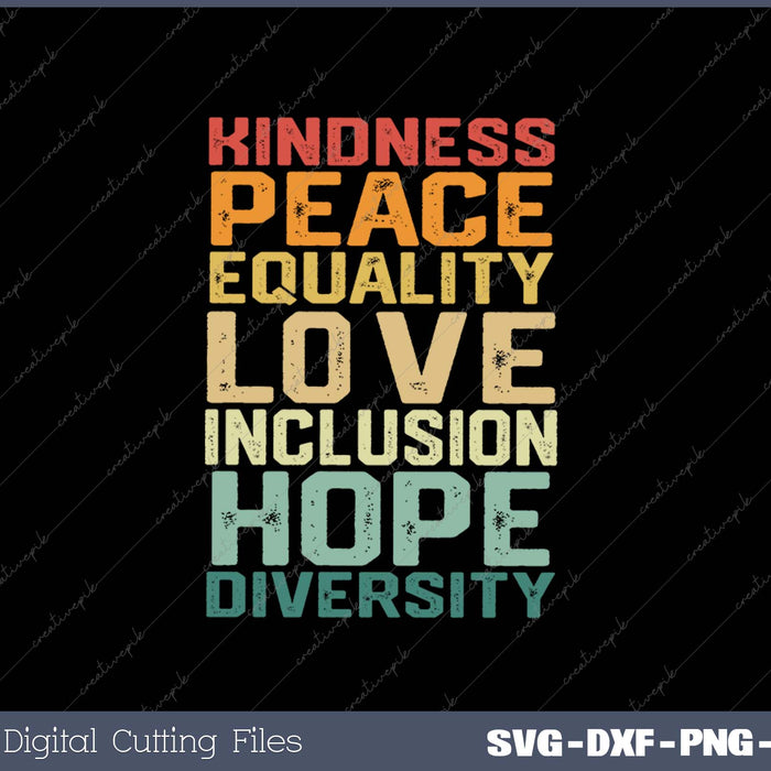 Peace Love Diversity Inclusion Equality Black History Month S