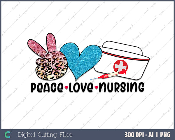 Peace Love Nursing Groovy Nurse 