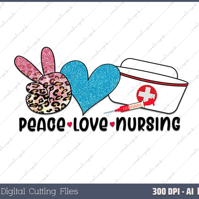 Peace Love Nursing Groovy Nurse 