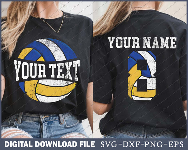 Personalized Volleyball Name Number, Custom Volleyball Team Svg File