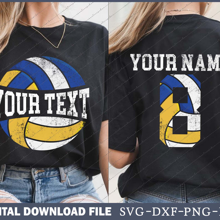 Personalized Volleyball Name Number, Custom Volleyball Team Svg File