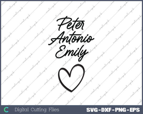 Peter Antonio Emily SVG PNG Cutting Printable Files