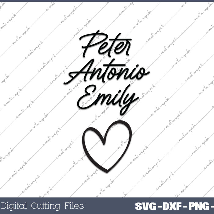 Peter Antonio Emily SVG PNG Cutting Printable Files