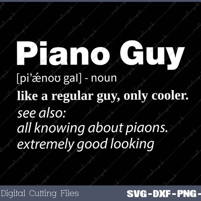 Piano Guy Definition Funny Boy Piano Gift Piano Player