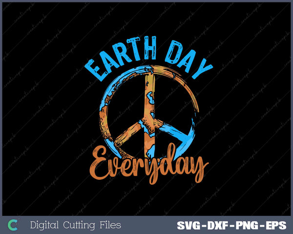 Piece Everyday Earth Day SVG PNG Cutting Printable Files