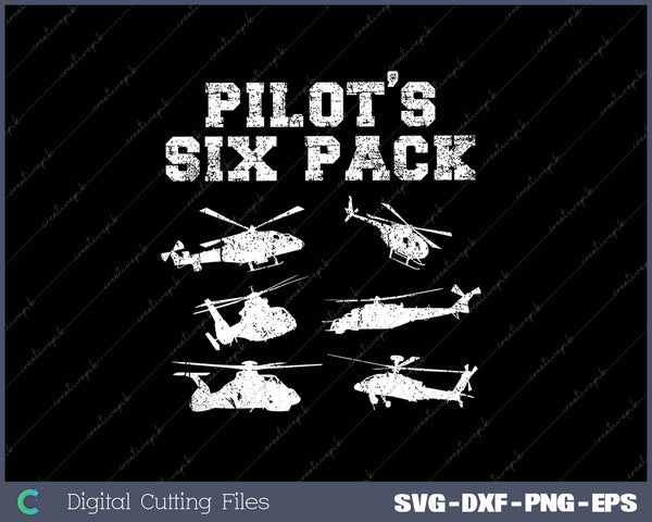 Pilot's Six Pack SVG PNG Cutting Printable Files