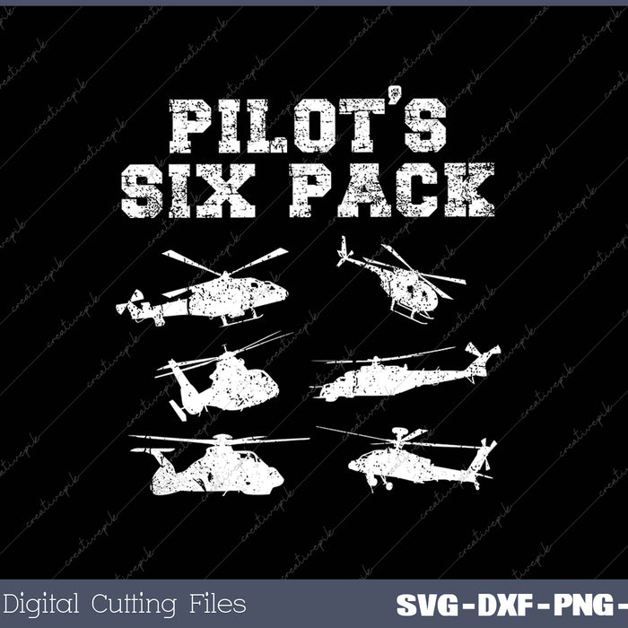 Pilot's Six Pack SVG PNG Cutting Printable Files