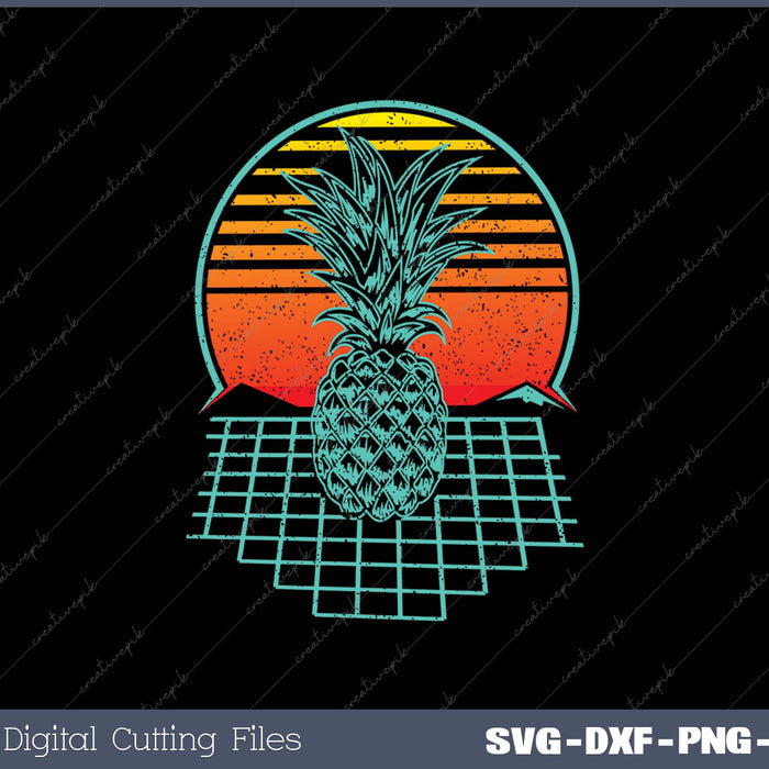 Pineapple Fruit Retro Vintage 80s Style Gift