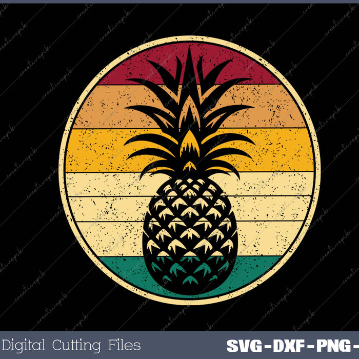 Pineapple Shirt Fruit Retro Style Vintage 70s 80s 90s Gift 