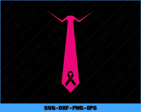 Pink tie with a black ribbon on a black background