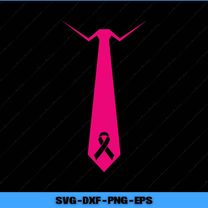 Pink tie with a black ribbon on a black background