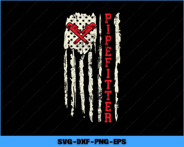 Pipefitter-themed design with crossed wrenches and 'PIPEFITTER' text on a black background.