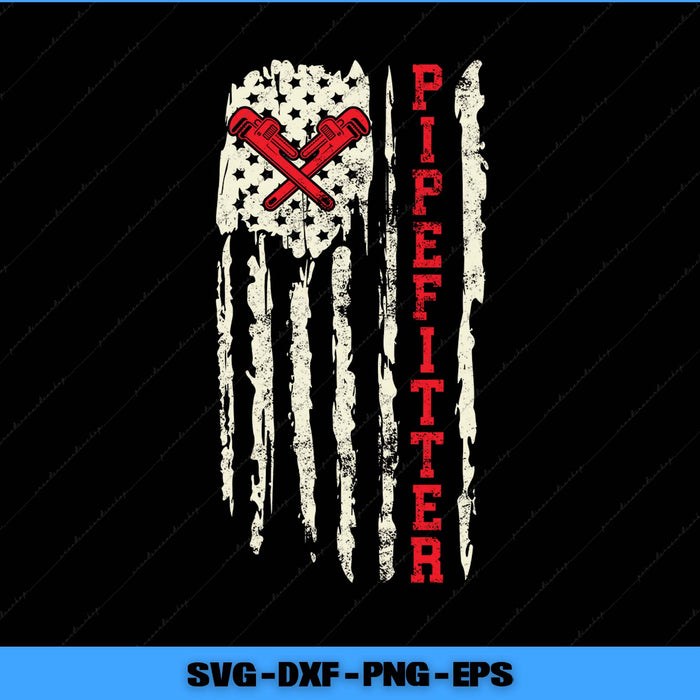Pipefitter-themed design with crossed wrenches and 'PIPEFITTER' text on a black background.