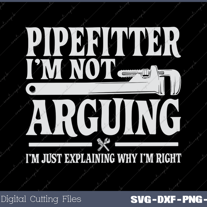 Pipefitter Steamfitter Plumber Tradesman Piping System SVG PNG Cutting Printable Files