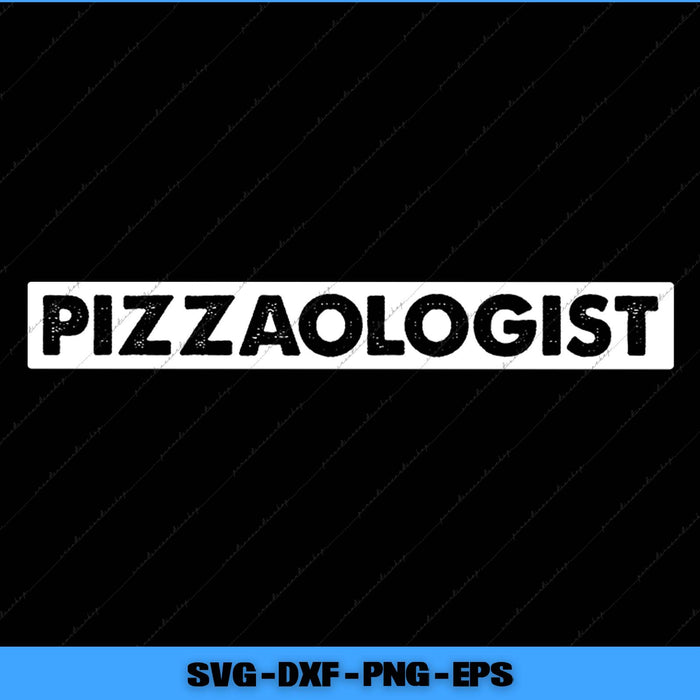 Text 'PIZZAOLOGIST' on a black background with file format text at the bottom.