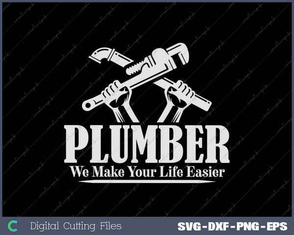 Plumber tool gift Pipefitter Pipe Wrench plumbing SVG PNG Cutting Printable Files