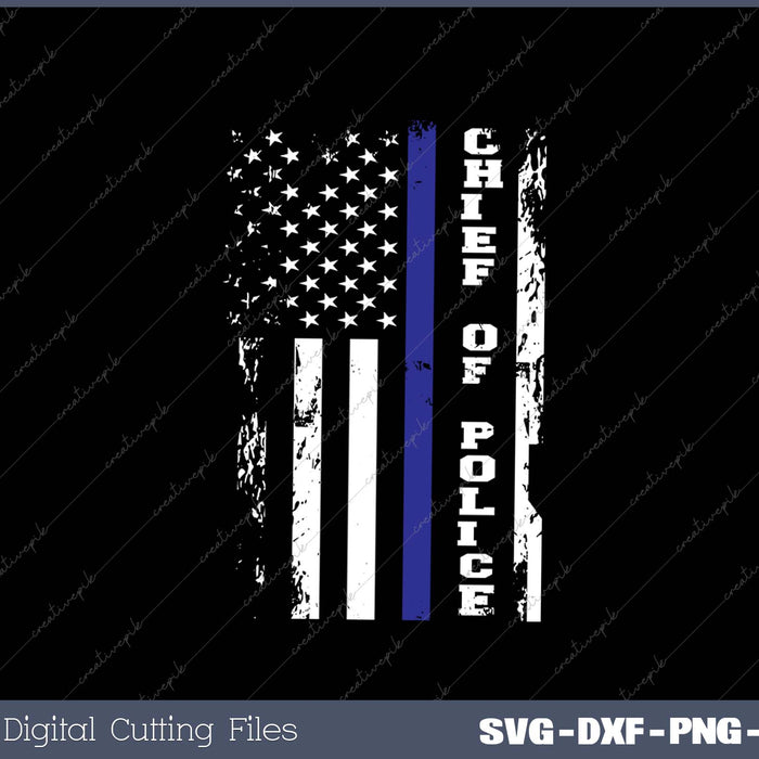 Police Chief Chief of Police Rank SVG PNG Cutting Printable Files