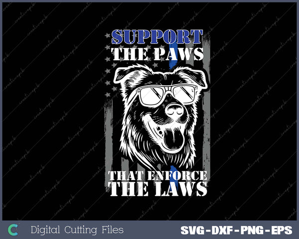 Police Dog K9 Unit German Shepherd SVG PNG Cutting Printable Files