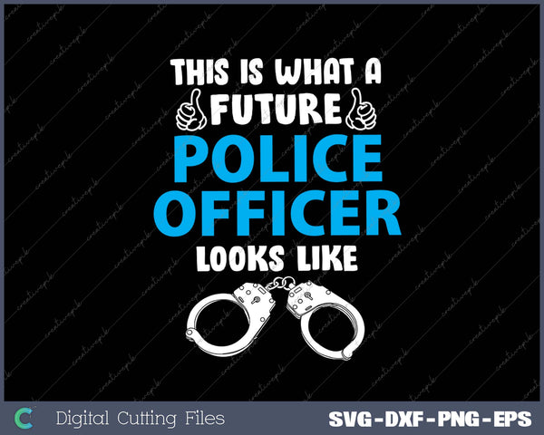 Police Future Officer Handcuff Tee SVG PNG Cutting Printable Files