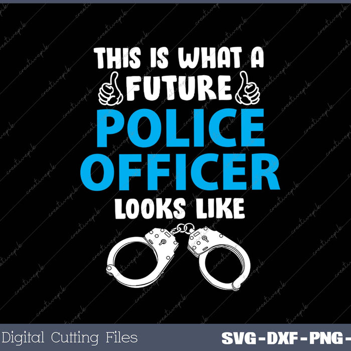 Police Future Officer Handcuff Tee SVG PNG Cutting Printable Files