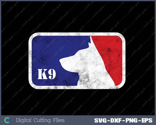 Police K9 Red & Blue SVG PNG Cutting Printable Files