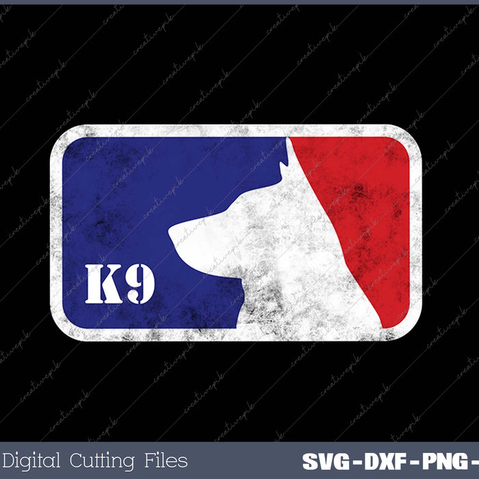 Police K9 Red & Blue SVG PNG Cutting Printable Files