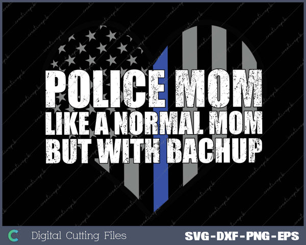 Police Mom Blue Line Flag 