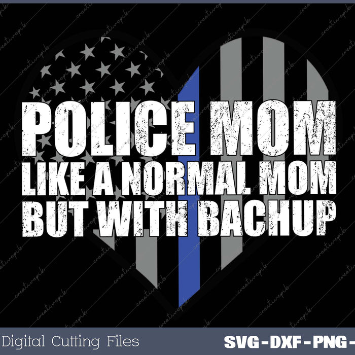 Police Mom Blue Line Flag 