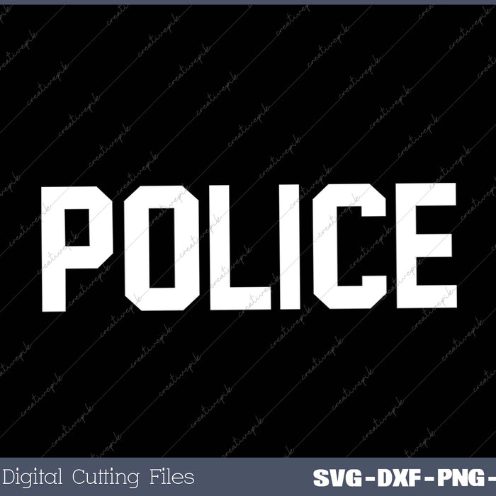 Police for Police Officer Halloween Costume SVG PNG Cutting Printable Files