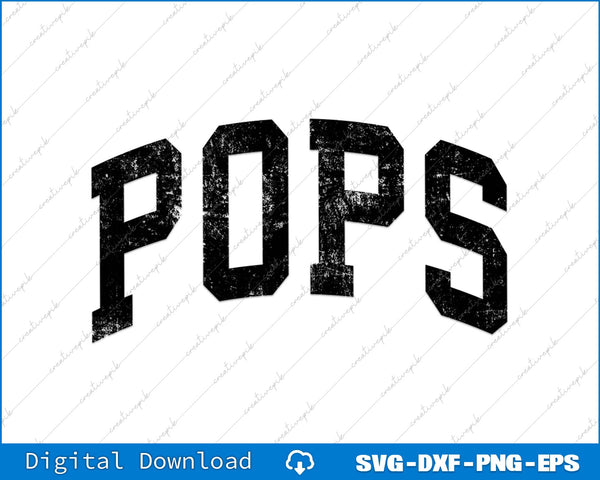 Pops Classic Bold Font Birthday Pops SVG PNG Cutting Printable File
